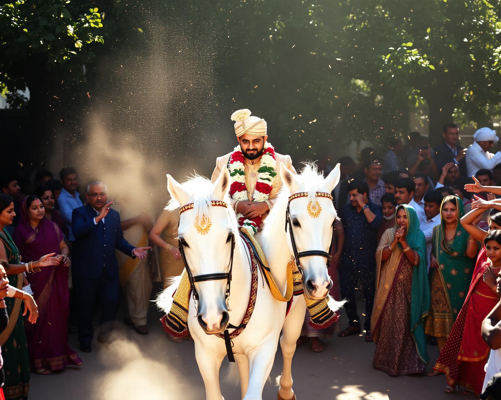 Cinematic baraat procession